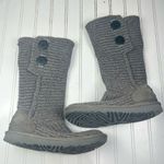 UGG  Gray Classic Cardy Knit Sweater Boots Women’s Size 6 Photo 0