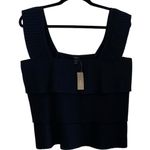 J.Crew New Black French Pleated Tiered Women's Top
festive stylish statement Photo 3