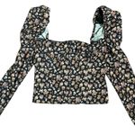 We Wore What NWT Long Sleeve Floral Corset Bustier Top Black Floral Underwire Sz8 Photo 4