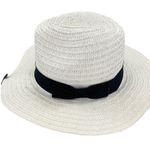 White Paper Straw Panama Fedora Sun Hat White Photo 2