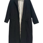 L.L.Bean  Wool Cashmere Blend Black Mid-length Overcoat Coat MEDIUM Photo 0