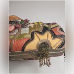 Mary Frances Women's Pink/Green Size Small Kitsch Beaded Clamshell Shoulder Bag Tan Photo 5