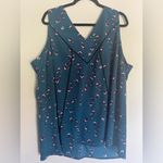 Lane Bryant Womens Blouse Size 22 Floral Sleeveless V Neck Layered Tank Top Photo 2