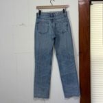 ZARA  light wash Distressed straight leg jeans raw hem size 2‎ Photo 1