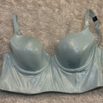 Victoria's Secret NWT  36C Body Lined Demi Glissenette Shimmer Aqua Bra Photo 0