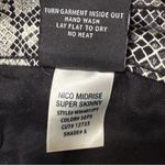 Hudson Jeans Hudson Nico Midrise Snake Print Super Skinny Pants Gray Black Size 27 Photo 4