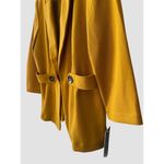 NYCC Mustard Yellow Blazer Jacket Women’s Medium Shoulder Pads Hook Closure NWT Photo 1