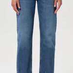 AGOLDE 90s Pinch Waist High Rise Straight Jeans In Range Wash Size 24 Denim Photo 0