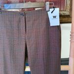 W By Worth NWT  Brown Plaid Professional Trousers ~ Size 4 💚🍄 Photo 1