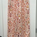 Christian Siriano ikkat print rayon linen pants with pockets Orange Photo 1