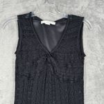 Bette Paige Shirt‎ Womens Large Black Crochet Babydoll Whimsy Vintage 2000s Y2K Photo 4