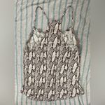 Olivaceous Brown & Grey Snake Print Racerback Blouse - Medium Photo 1