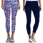 Vineyard Vines Womens Performance Reversible Starfish Navy Leggings XXS Preppy Photo 1