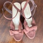 A New Day Like New Women's Tan Faux Suede Brown Platform Heels Photo 2