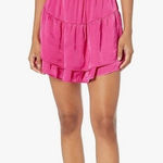 Steve Madden Y2k pink pointe asymmetrical tiered mini party dress Holiday Photo 0