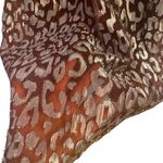 AQUA  Metallic Babydoll Party Dress Size S‎ Burgundy Leopard Print Photo 8