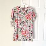 Johnny Was  Janie Favorite Short Sleeve Crew Neck Swing Tee Azzie Flower Large Photo 2