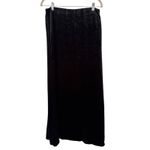 Splendid NWT Lia Velvet Midi Skirt Side Slit Black Size Medium Photo 3