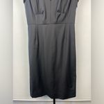 J.Crew  Black Short Sleeve Super 120s 100% Wool Sheath V-neck Dress‎ Photo 2