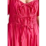 Ulla Johnson Palma Midi Dress Hot Pink Orchid Puff Shoulder Size 0 Cotton Poplin Photo 13
