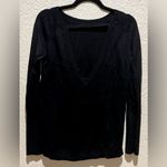 Lululemon Unity Drop Back Cashmere Sweater Black Long Sleeves Open Back Photo 5