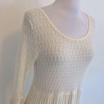 Sundance Josalyn Ivory Crochet Bell Sleeve Sweater Dress Photo 5
