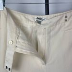 Coldwater Creek  Ivory‎ Silk Linen Blend Cypress Fit Wide Leg Cuffed Pants Photo 10