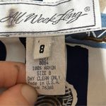 Vintage 90's Navy White Stripe Sailor Nautical Print Wide Leg‎ Jumpsuit Size 8 Blue Photo 10