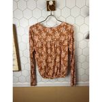 Free People  Intimately Copper Floral Turnt Wrap Top - Size - Small Photo 1
