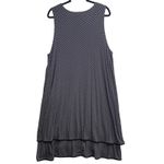 J.Jill Wearever XL Tiered Shift Midi Dress Black Geometric Casual Summer Stretch Photo 3