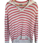 Talbots Women's Petite Striped V-Neck Hoodie Sweater Size M Photo 0