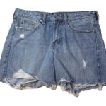 Lucky Brand  Boyfriend Shorts Light Wash Distressed 100% Cotton EUC Womens 6/28 Photo 0