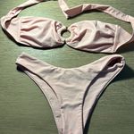 Zaful O Ring Tie Back High Leg Bandeau Bikini Swimsuit Photo 5