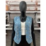 EXPRESS Clear sequin crop top Sz M | cotton Photo 3