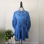 Maje  Rebello cotton and guipure lace skater dress sz 42 Photo 6