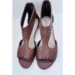 Clarks NEW  Collection Sz 8.5 Abigail Brown Leather Wedge Sandals Vacation QVC EX Photo 6