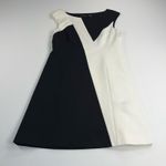 Karen Millen  Colorblock Minimalist Sheath Dress Black White Cap Sleeve Size 8 Photo 11