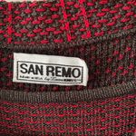 Vintage San Remo Knit Two Piece Tank Jacket Combo Red Size M Photo 1