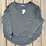 Free People  long sleeve waffle knit shirt with elbow pads Photo 1