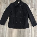 st. john's bay  Classic Charcoal Wool & Cashmere Blend Pea Coat Photo 6
