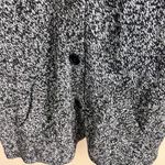 Belford Womens Marled Gray Black Silk Wool Blend Cardigan Coat Size Medium Black Photo 1