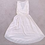 Wilfred Aritzia  Silk Georgette Plunge Mini Dress XXS - Cream Photo 2