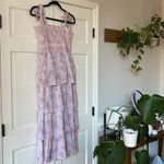 Love Shack Fancy  Caressa Floral Print Tiered Ruffle Maxi‎ Dress Candy Heart Size M Photo 11