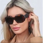 Versace Tortoise Shell Oversized Framed dark Gray lenses with Medusa NWT Photo 1
