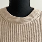 Cotton On Cotton:On Beige Oversized Cropped Cable Sweater Photo 3