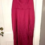 Abercrombie & Fitch  Camille Pink Fuschia Satin Maxi Dress Size Large NWOT Photo 1