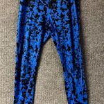 Zella Leggings Womens Large Blue Black Tie Dye High Waist Workout Gymwear Yoga Photo 0