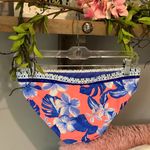 OP Tropical Bikini Bottom Coral Blue Floral Womens Medium New Photo 3