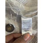 Dip White/Blue Striped Ruffle Straps Button Down Linen Maxi Sundress‎ Size 10 White Photo 8