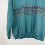 Blast Vintage Yoke Pattern Crewneck Sweatshirt Blue Photo 4
